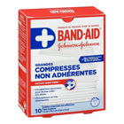 BAND-AID First Aid Products Non-Stick Pads, 10 Pack-Sterile large pads, 7.6cm x 10.1cm (3" x 4")
