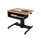 Rocelco - Bureau d'école debout mobile Rocelco de 28 po à hauteur réglable avec boîte à livres-Bureau attrayant en similibois 28 "L x 20" P avec capacité de charge de 20 lb