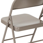 Flash Furniture HERCULES Series Double Braced Grey Metal Folding Chairs - 4 Pack-Grey Frame Finish