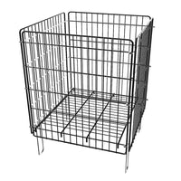 Eddie's Wire Dump Bins - 24" x 24" x 32" - Black (214103-1)-Wire Dump Bins