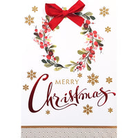 Rosedale Gold "Merry Christmas" Snowflakes Greeting Cards with Envelopes - 5-1/2" x 8" - 6 Pack-Greeting Cards
