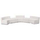 Flash Furniture HERCULES Alon Series Melrose LeatherSoft Reception 5 Piece Configuration - White-Contemporary Reception Set