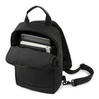 Bugatti Mile End Collection - Sling Bag - Black-Sleek Matte Vegan Leather Sling Bag With Padded Tablet Section