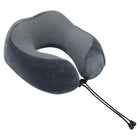 Austin House Memory Foam Neck Pillow - Black-Adjustable cord stopper to help adjust to the size of your choice for a customized fit
