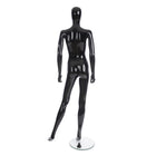 Can-Bramar PL Adult 2-in-1 Full Body and Headless Female Unbreakable Mannequin - 70"H - Glass Base -  Glossy Black-Product Dimensions: Height: 177 cm/ Shoulder: 40 cm / Chest: 84 cm / Waist: 61 cm / Hip: 86 cm