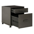 Sunjoy Portland File Cabinet - 22" W x 18.1" D x 22.4" H - Antiqued Finish-Smooth rolling casters for mobility