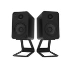 Kanto SE4 Elevated Desktop Speaker Stands for Midsize Speakers - Black-Speaker resting surface measures 3.9" W x 6.3" D (10 x 15.9 cm)