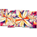 Designart Crystalize Pink 5-Panel Abstract Canvas Art Print, (PT3013-1084)-Print