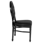 Flash Furniture HERCULES Series King Louis Chairs with Tufted Back, Black Vinyl Seat & Black Frame - 2 Pack-Removable Black Vinyl Seat