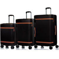 Champs Vintage Air 3-Piece Hardside Luggage Set - Black-From the Vintage Air Collection