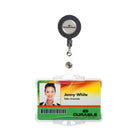 Durable Badge Holder - 3.63"W x 2.75"H - Polystyrene - Transparent - 10 Pack-Polystyrene