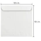 JAM Paper 13.5 x 13.5 Large Square Envelopes, White, 100 Pack (03992323B)-Closure: Gum