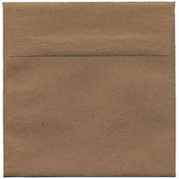 JAM Paper 6 x 6 Square Envelopes, Brown Kraft Paper Bag Recycled, 50 Pack (LEKR502I)-Brown Kraft paper bag recycled envelope