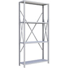 Metalware RK207 Boltless Shelving Unit, 4-Shelves, 36" x 18" x 76", Light Grey-Adjustable shelving system that provides high strength, yet economical storage capacity for your needs