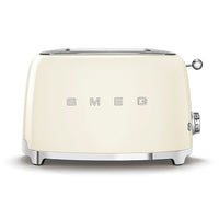 SMEG 50's Style 2 Slice Toaster, Cream (TSF01CRUS)-2 Slice Toaster