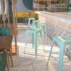 Flash Furniture 30" High Backless Mint Green Indoor-Outdoor Barstool-Backless Design