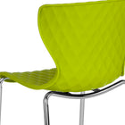 Flash Furniture Lowell Contemporary Design Citrus Green Plastic Stack Chair-Ergonomically Contoured Design