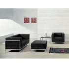 Flash Furniture  Hercules Imagination Series Leather Loveseat, Chair and Ottoman Set, Black (ZBIMAGSET11)-Black Bonded Leather