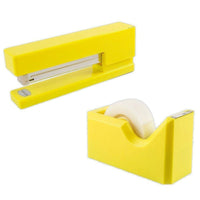 JAM Paper Office & Desk Sets, Stapler Tape Dispenser, Yellow (3378YE)-Colour: Yellow