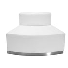 Flash Furniture Alon Series ZB803570SWH Leather Soft Reception Set, 11-Piece, White-Set Includes: Chair (1), Concave Chair (4), Convex Chair (4) and Ottoman (2)