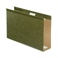 Pendaflex Extra Capacity Reinforced Standard Green Hanging Folders - 3" Expansion - Legal Size - 25 Pack-Extra capacity hanging folders stand up to your largest, bulkiest files