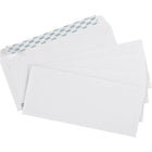 Staples Premium #10 Envelopes with QuickStrip Closure - 4-1/8" x 9-1/2" - White - 250 Pack-QuickStrip adhesive strip seals envelope without moisture. Simply peel off the strip and press down to close