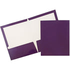 JAM Paper Glossy Two Pocket Presentation Folders, Purple, 12 Pack (385Gpuag)-Purple