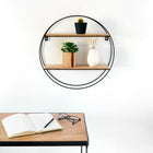 Truu Design Decorative Round Wall Shelf, 16 x 16 inches, Black-Material: made of high-quality, durable metal frame and shelves