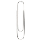 ACCO Smooth Recycled Paper Clips - #4 - 2" - Silver - 1000 Pack-Paper clips made of 100% recycled materials, 50% post consumer waste