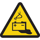 ISO Safety Labels, Warning, Battery, SAX411-Material - Adhesive Vinyl