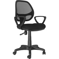 Xtech Marsella Mesh Back Manager Office Chair with Armrests - Black-It features a mesh backrest to keep you cool and comfortable