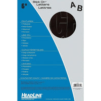 HeadLine 6" Black Stick On Letters-Gothic Font