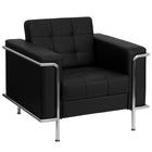 Flash Furniture HERCULES Lesley Series Contemporary Black LeatherSoft Chair with Encasing Frame-Contemporary Style