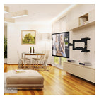Kanto PDX680 Full Motion TV Wall Mount for 39-inch to 80-inch TVs, Black-85 degree of swivel in either direction, dependent on screen size.