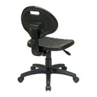 Work Smart Black Self-Skinned Urethane Task Chair -Back Height Adjustment
