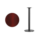 Flash Furniture – Table bistro ronde en stratifié acajou de 24 po avec base circulaire de 18 po (XURD24MATR18B)-Table d'hospitalité à hauteur de bar