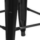 Flash Furniture 24" High Backless Black Metal Indoor-Outdoor Counter Height Stool with Square Seat-Stacks 4 to 8 High