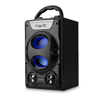 Havit HV-SK587BT 5W Bluetooth Wireless Speaker, 7 LED light, USB, MicroSD, FM - Black-Mini body speaker streams incredible stereo sound with full range output.