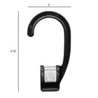 Eddie's Large Clip Hook Hanger - 3.5" L - Black - 100 Pack (140202-100)-Hanger 3.5" long, Clip 3/4" wide