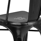 Flash Furniture Commercial Grade Distressed Black Metal Indoor-Outdoor Stackable Chair-Distressed Black Powder Coated Frame Finish