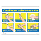 Zenith - Enseigne avec pictogramme - N'oubliez pas de lavez vos mains - 10" x 14" - Vinyle Adhésif-N'oubliez pas de lavez vos main