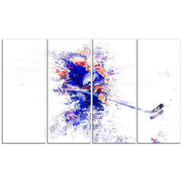 Designart Hockey Lets Go Defense Canvas Art Print, (PT2529-271)-Print