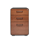 Poppin Stow 3-Drawer File Cabinet - Black and Walnut-Stow 3-Drawer File Cabinet - holds letter and legal