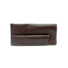 Ashlin CALABRIA Single Eyeglass Case with Pen Loop, Dark Brown-Slim profile design