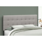 Monarch Specialties 6003Q Queen Size Headboard - Grey Linen-Product dimensions: 47.5"H x 63"L x 3"D