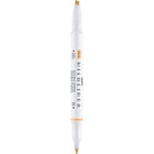 Zebra Mildliner Double Ended Highlighter - Honey Orange-Water resistant ink is translucent and excellent for layering