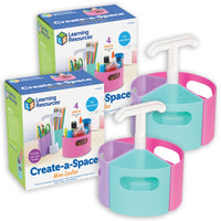 Learning Resources Create-A-Space Mini-Center Pastel - Pack of 2-Organize your smaller spaces with this compact take on our popular organizer!
