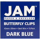 JAM Paper - Trombones croisés, bleu foncé, 4 paquets de 15 (332BYBUG)-5