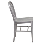 Flash Furniture Commercial Grade Silver Metal Indoor-Outdoor Chairs-500 lb. Static Weight Capacity