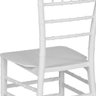 Flash Furniture - Chaise Chiavari empilable de la série HERCULES PREMIUM en résine blanche-Conception légère